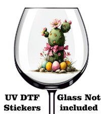 Easter Cactus UV-DTF Stickers