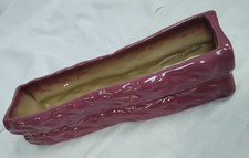 Vintage Ceramic Planter Pink Textured Finish - RB25