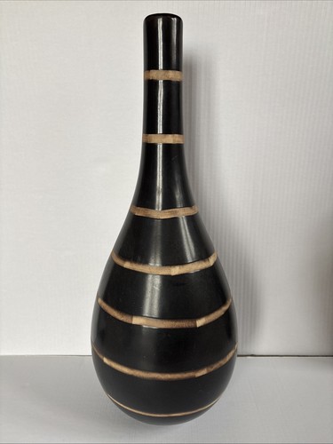 Tall teardrop vase - teardrop, striped