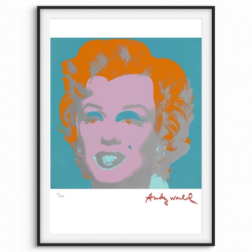 Andy warhol signed - -, blue