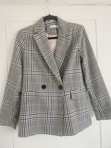 Primark grey pink blue checked - primark,