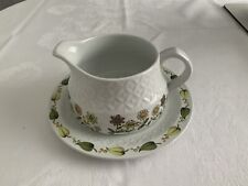 Alfred Meakin Ironstone ‘Meadow Sweet’ Gravy/Sauce Boat and Saucer