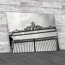 Liverpool Football Club's Anthem You'll Never Black White Canvas Print Large