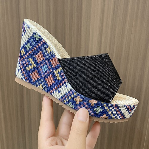 Fashion women denim - fashion, wedge