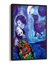CHAGALL THE COLOUR OF LOVE -FLOAT EFFECT CANVAS WALL ART PIC PRINT-