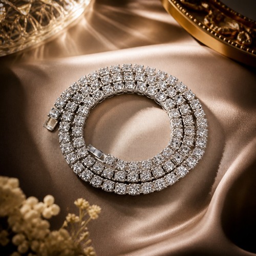 Iced out tennis chain - out,