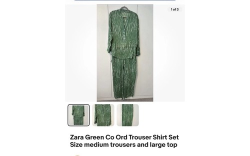 Zara green ord set blouse - ord,