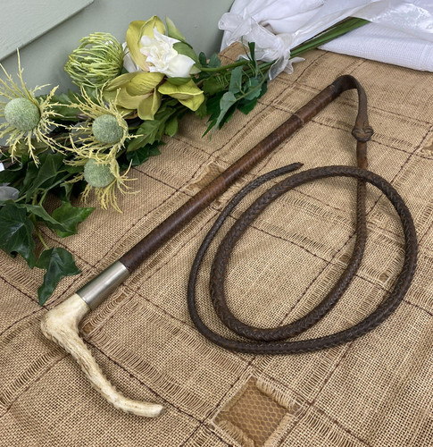 Antique horn handled leather - antique,