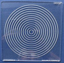 Groovi Parchment Embossing Plates 15cm  NESTED CIRCLES 40051-03