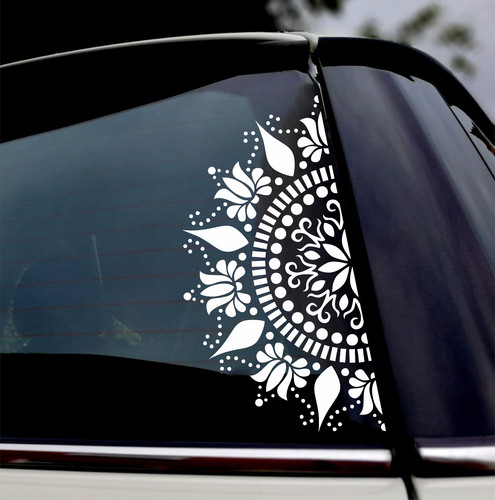 Mandala car decal - mandala, vinyl