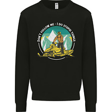 Snowmobile Dont Follow Me Funny Kids Sweatshirt Jumper
