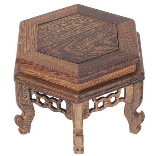 Wooden stool plant stand - wooden,