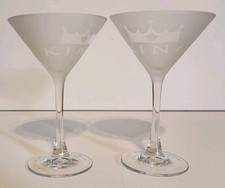 Pair Of Frosted KING Martini