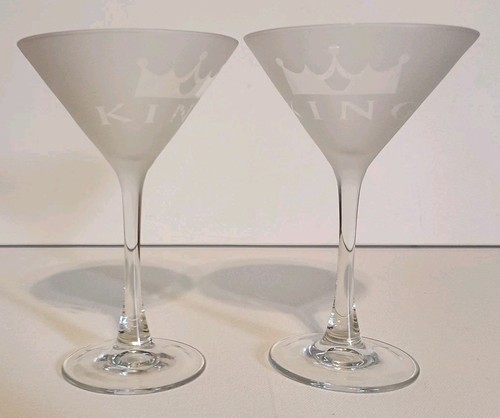 Pair frosted king martini - of,