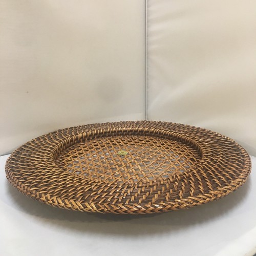 Woven wicker charger plate - woven,