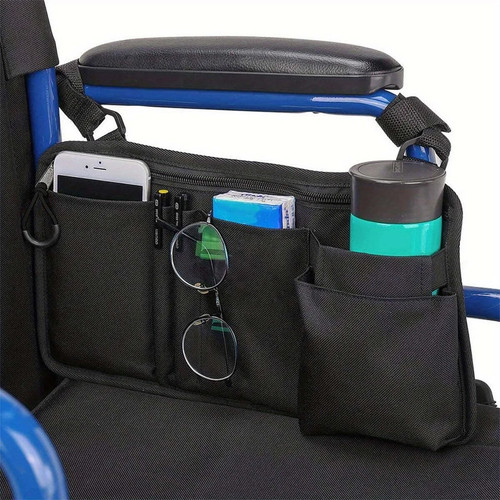 Wheelchair side armrest - wheelchair, pouch