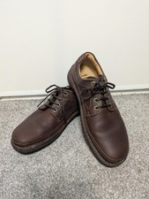 Clarks Mens Nature Three Mahogany Brown Leather Shoes Size 9.5 UK