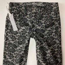 BNWT Ladies GAS SUMATRA Jeggings black Floral Skinny jeans size 6 W25 L32 (417F)