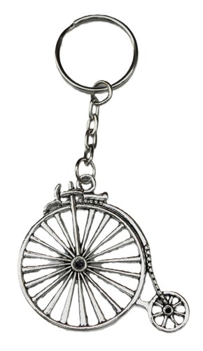 Penny farthing key ring - farthing,