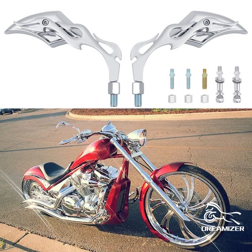 Chrome flame motorcycle - flame,