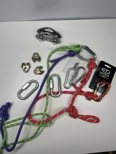 Climbing Gear Lot Petzl & CT Carabiners Pulleys Ropes Quick Links Hardware
