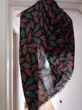 Liberty Large Scarf with Autumnal Print 100%wool Excellent Condition