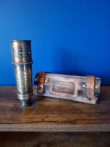 Vintage brass telescope royal - telescope,