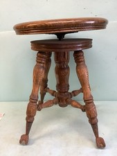 Oak Piano Stool A. Merriam Co