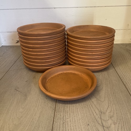Vintage terracotta saucer - vintage,