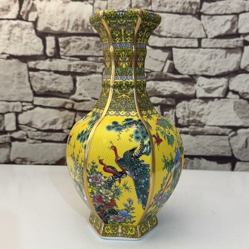 Sided ceramic bud vase - 6-sided,