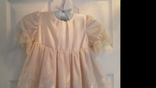 Beautiful Handmade Christening Gown In Cream. Size 9/12 Mths.