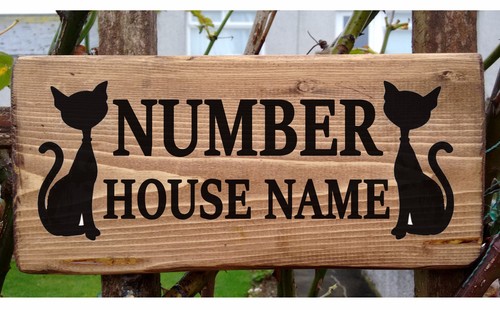 Cat door house sign - cat,