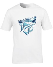 Wolf Graphic Men's T-Shirt Cool Animal Lover Howl Dog Art Artwork DTG Print