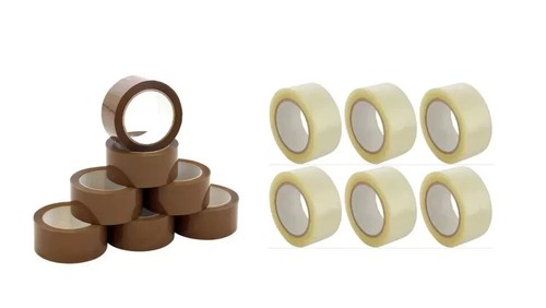 Brown clear packing tape - brown,