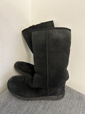Ugg Australia Classic Tall S/N 5815 Black Sheepskin Boots W8 UK 6.5