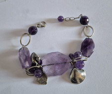 Mario Buccellati Silver And Amethyst Bracelet From The Free Time Collection Rare