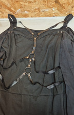 Gothic Medieval Hooded Maxi Dress, Cold Shoulder Gothic Tunic with Lace-Up Corse