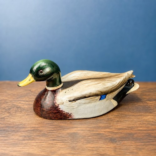 Vintage mallard duck - duck, figurine