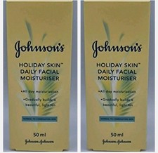2 x Johnson's Holiday Skin Facial Moisturiser Normal /Combination Skin 50ml