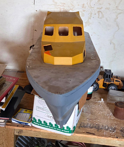 Model boat hull deck and - boat,