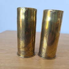  WW1  pair Trench Art Brass