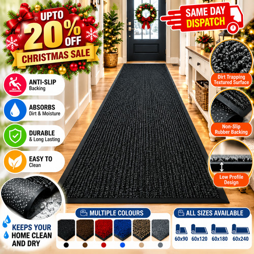 Very long hallway - rug, heavy