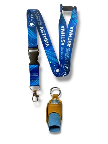 Asthma inhaler case with - inhaler,