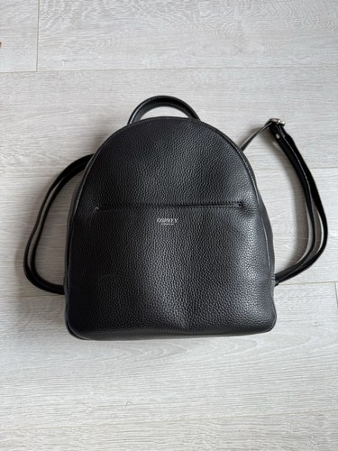 Osprey leather backpack - backpack, black