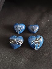 Soapstone Hearts x 4