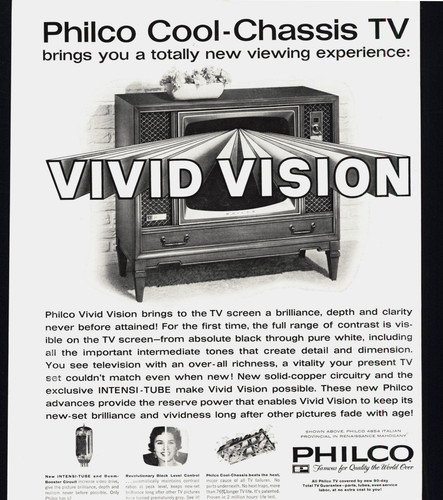 1961 philco vivid vision - philco,