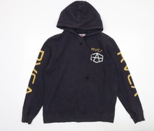 RVCA Andrew Reynolds Men’s Blue Pullover Hoodie Size M Logo Skatewear