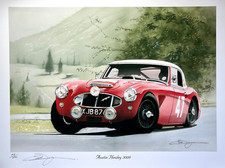 AUSTIN HEALEY 3000 MK3 BMC WORKS RALLY CAR NEW PAINTING PRINT ART CHRIS DUGAN