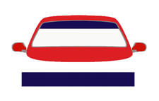 PLAINGLOSS DARK BLUE SUN STRIP CAR DECALS GRAPHICS SUNSTRIPS