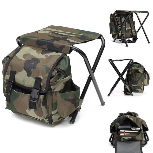 Backpack with chair - with, chair,